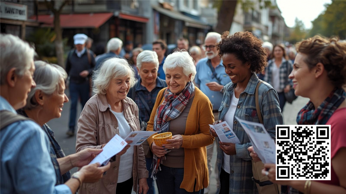 Flyer Verteilung mit QR-Code