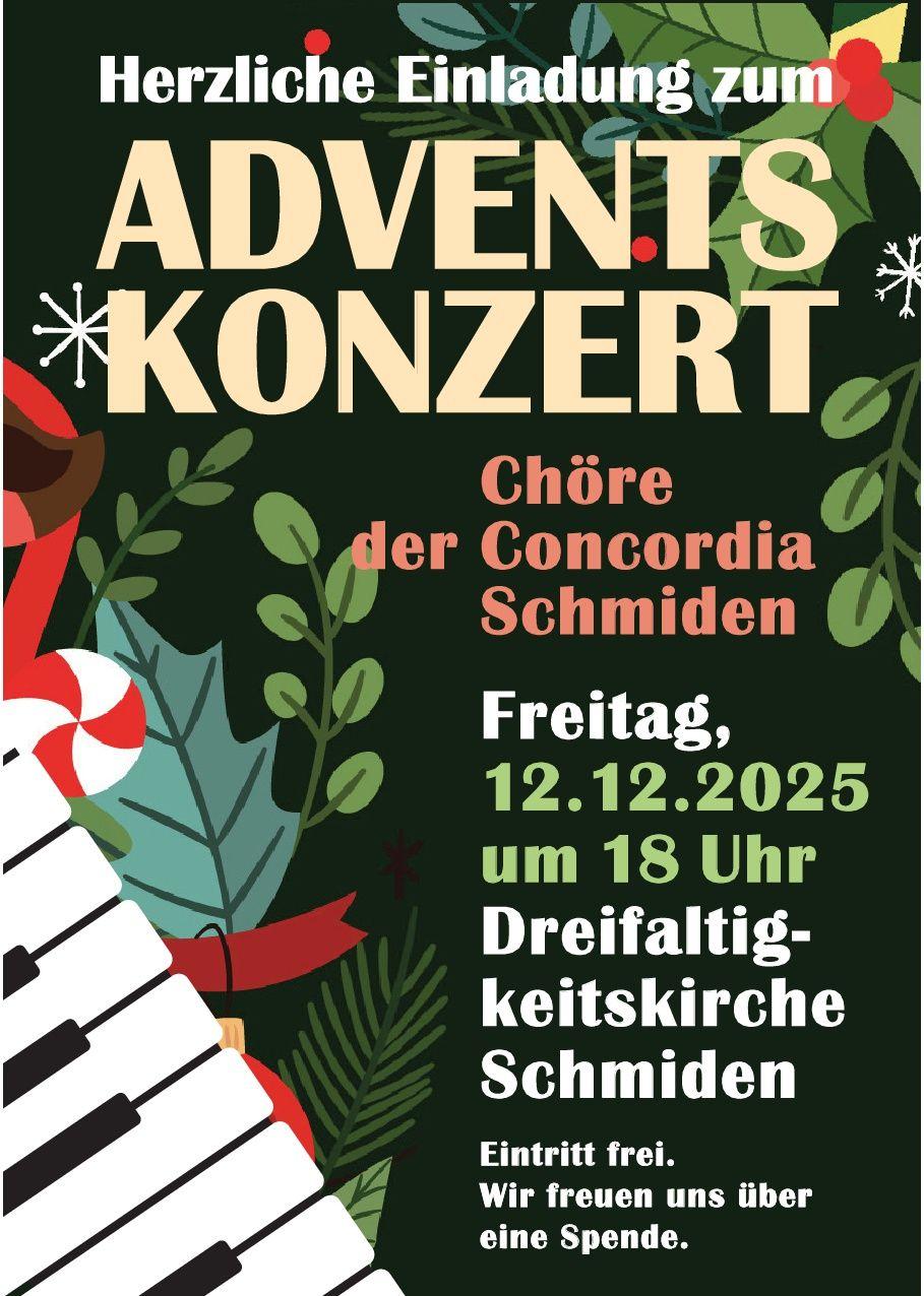 Adventskonzert Concordia 2025 - Flyer A5-Druck